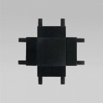Flat Magnetic Четырёхсторонний соединитель для накладного шинопровода (чёрный) 85003/00