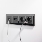 Розетка двойная Ethernet RJ-45 (черный матовый) WL08-RJ45+RJ45