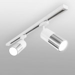 Basic System Трековый поворотный светильник 6W 4200K Avantag Белый матовый/хром LTB27