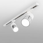 Basic System Трековый поворотный светильник 6W 4200K Avantag Белый матовый/хром LTB27