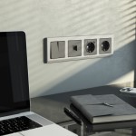 Розетка с заземлением, шторками и USB тип A+C (графит матовый) W1171764