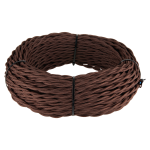 Ретро кабель витой  3х2,5 (коричневый) Ретро кабель витой  3х2,5 (коричневый)