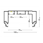 Гардины алюминиевые - Профиль для натяжных потолков гардина ПФ 122-311 3,2м GARDINA 2 05