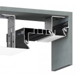 Гардины алюминиевые - Профиль для натяжных потолков гардина ПФ 8048 2 рядная 3,2м черная GARDINA2 02