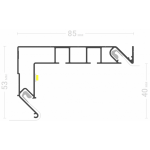 Гардины алюминиевые - Профиль для натяжных потолков гардина ПФ 8048 2 рядная 3,2м GARDINA2 02