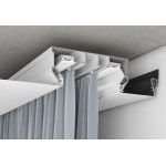 Профиль для натяжных потолков - Профиль для натяжных потолков гардина ПК 14 двухрядная белая 3,2м