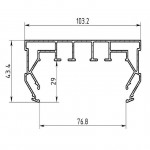 Профиль для натяжных потолков - Профиль для натяжных потолков гардина ПК 14 двухрядная черная 3,2м