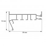 Профиль для натяжных потолков - Профиль для натяжных потолков гардина ПК 5