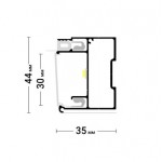 Профиль для натяжных потолков - Профиль для натяжных потолков ПФ 8245 BRUS 02 Брус с подсветкой под экран 2м