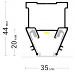 Профиль для натяжных потолков - Профиль для натяжных потолков Световые линии ПФ 3645