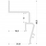 Профиль для натяжных потолков - Профиль Contour Pro LED Стеновой 2,0 м. черный