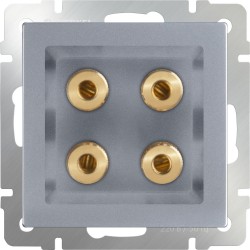Акустическая розетка (серебряный) WL06-AUDIOx4 Акустическая розетка (серебряный) WL06-AUDIOx4