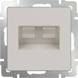 Розетка двойная Ethernet RJ-45 (слоновая кость) W1181103