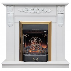 Электрокамин Dominica WT с очагом Majestic Lux Brassв наличии и под заказ Электрокамин Dominica WT с очагом Majestic Lux Brassв наличии и под заказ