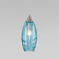 Купить Подвесной светильник со стеклянным плафоном 50222/1 голубой Подвесной светильник со стеклянным плафоном 50222/1 голубой