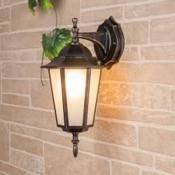 Уличный настенный светильник GL 1004D черное золото Уличный настенный светильник GL 1004D черное золото