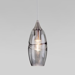 Купить Подвесной светильник со стеклянным плафоном 50222/1 дымчатый Подвесной светильник со стеклянным плафоном 50222/1 дымчатый