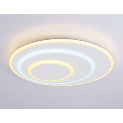 Настенно-потолочный светильник с пультом FA7707 WH белый 62W D470*55 Настенно-потолочный светильник с пультом FA7707 WH белый 62W D470*55