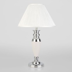 Настольный светильник с тканевым абажуром 008 белый Настольный светильник с тканевым абажуром 008 белый