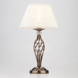 Настольный светильник с тканевым абажуром 01002/1 античная бронза Настольный светильник с тканевым абажуром 01002/1 античная бронза