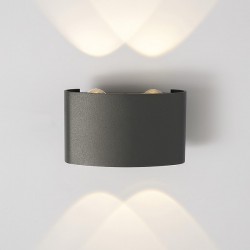 Купить Twinky double серый уличный настенный светодиодный светильник 1555 TECHNO LED Twinky double серый уличный настенный светодиодный светильник 1555 TECHNO LED