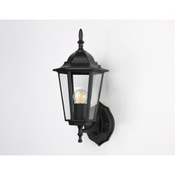 Уличный настенный светильник ST2010 BK/CL черный/прозрачный IP54 E27 max 40W 360*150*210 Уличный настенный светильник ST2010 BK/CL черный/прозрачный IP54 E27 max 40W 360*150*210