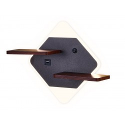 Настенный светильник с выключателем, USB портом FW101 CF/WD кофе/дерево LED 12W 340*250*105 Настенный светильник с выключателем, USB портом FW101 CF/WD кофе/дерево LED 12W 340*250*105