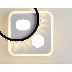 Настенный светильник с хрусталем FA230 WH/BK белый/черный LED 28W 210*210*50 Настенный светильник с хрусталем FA230 WH/BK белый/черный LED 28W 210*210*50