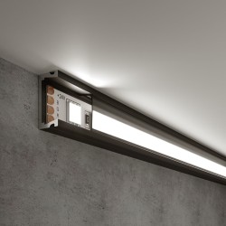 Накладной алюминиевый профиль черный/черный для светодиодной ленты LL-2-ALP006 Накладной алюминиевый профиль черный/черный для светодиодной ленты LL-2-ALP006