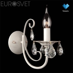 Купить Настенный светильник с хрусталем 3305/1 белый с золотом Настенный светильник с хрусталем 3305/1 белый с золотом