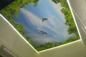 Парящие натяжные потолки
