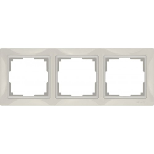 Рамка на 3 поста (слоновая кость, basic) W0032003