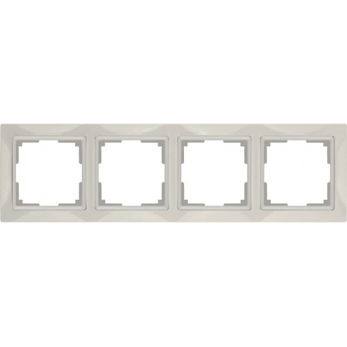 Рамка на 4 поста (слоновая кость, basic) W0042003