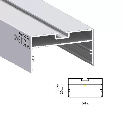 SVET 50 (2682) профиль для светодиодной ленты 5см 2м