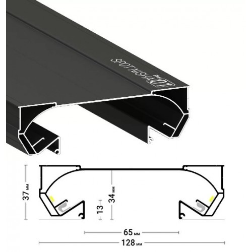Профиль СПОТ-НИША черный 2м ПФ7625