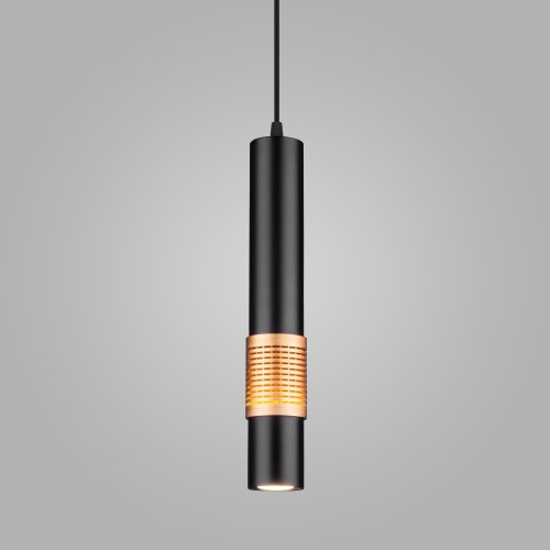 Подвесной потолочный светильник DLN001 MR16 черный матовый/золото