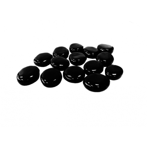 Декоративные керамические камни черные 14 шт (в наличии и под заказ)