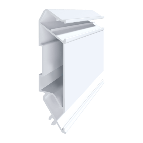 Профиль для натяжных потолков - Профиль для натяжных потолков алюминиевый Sigma белый